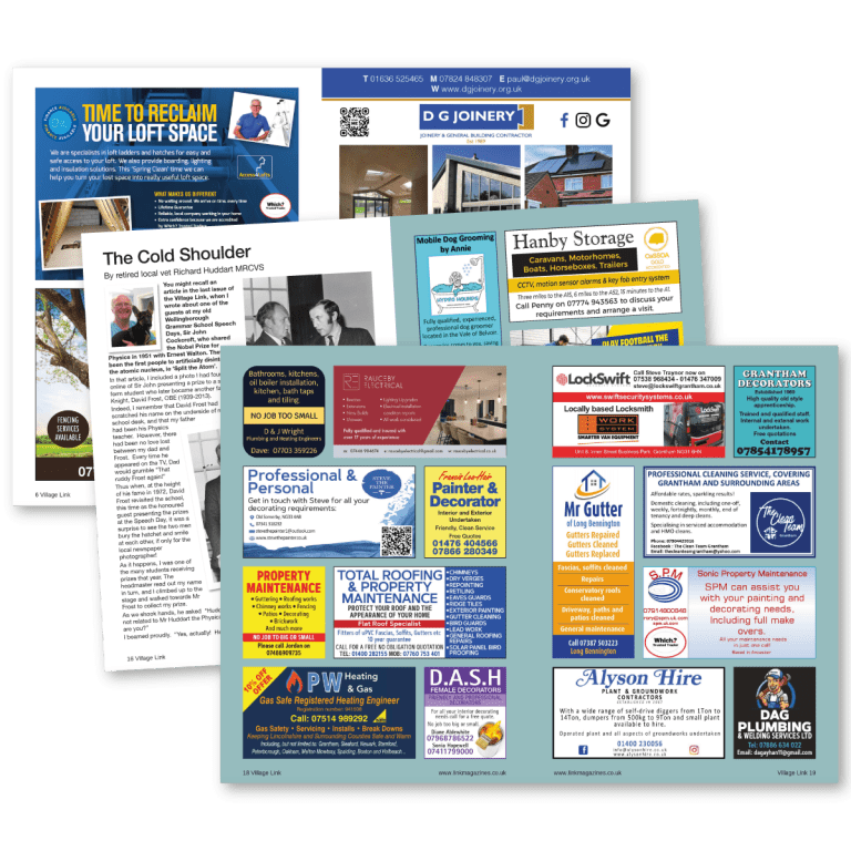 Advertise with the Village Link and Grantham Link Magazines